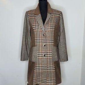 Paparazzi by Biz Mixed Print Panel Car Coat